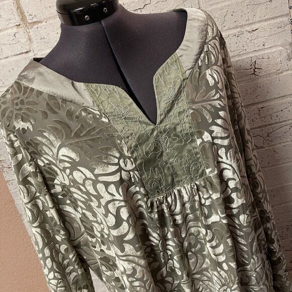 French Bazaar Iridescent Bo Ho BLouse XL - Picture 1 of 10